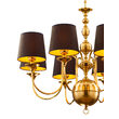 Candelabru modern crom abajururi textile negre 8xE27/60W Batumi 1952 Jupiter